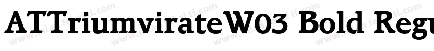 ATTriumvirateW03 Bold Regular字体转换